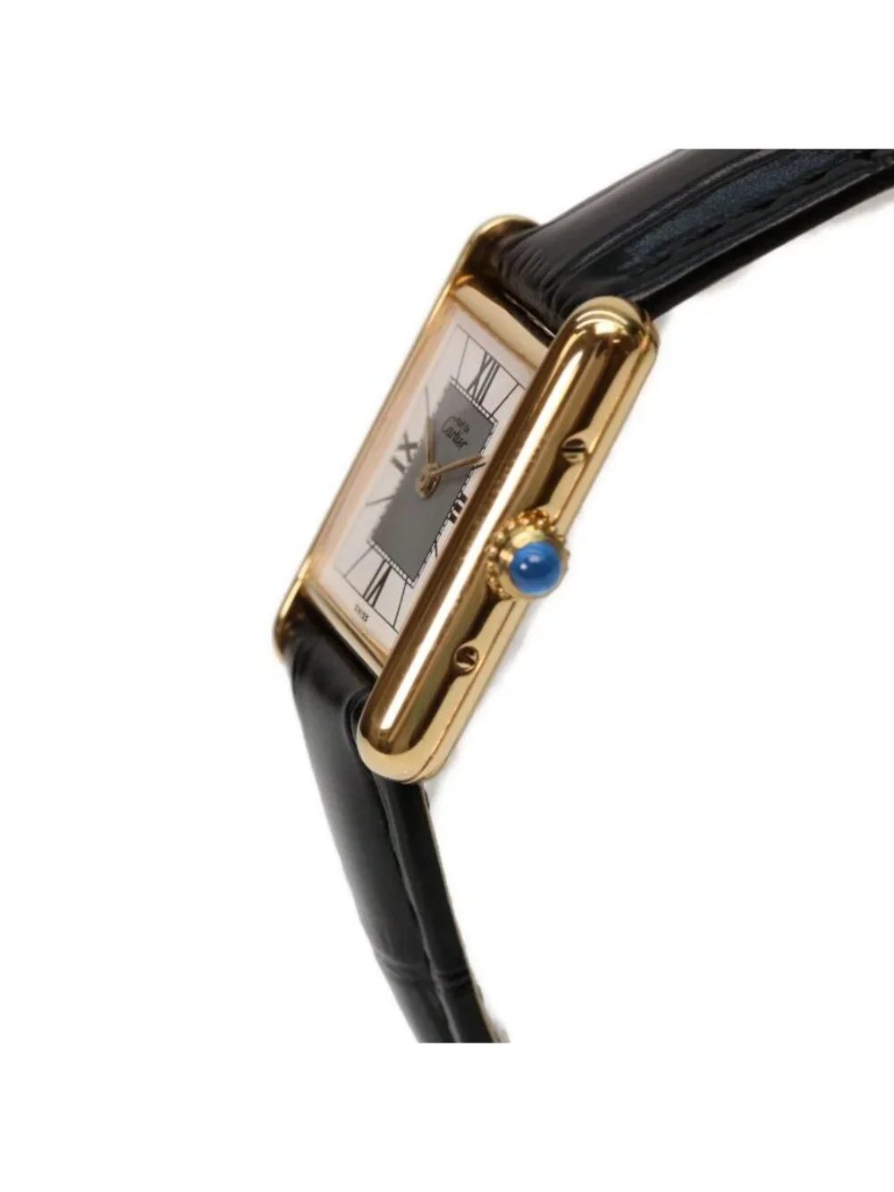 Cartier 925 Must Tank Vermeil SM Quartz Leather